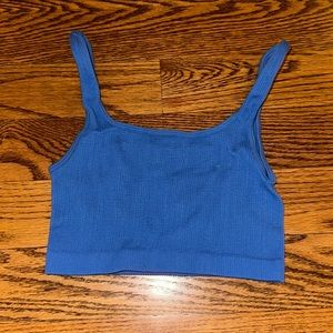 cotton on blue crop tank